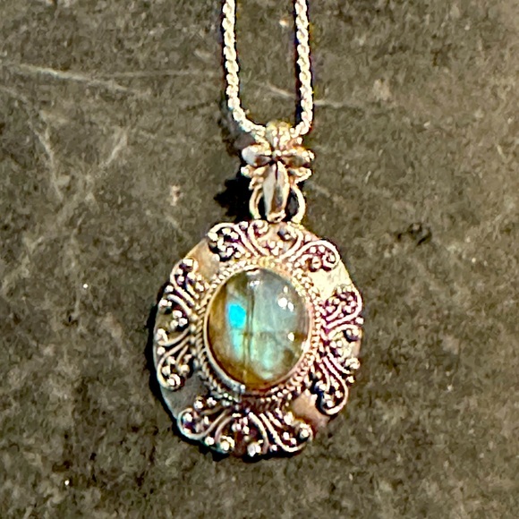 Labradorite Sterling necklace - Picture 1 of 6
